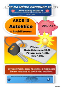 Akce na autoklíče s imobilizérem